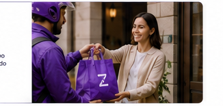 Repartidor entregando un pedido Zyggo
